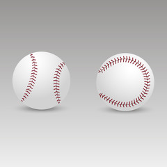 Baseball ball with soft shadow. Vector