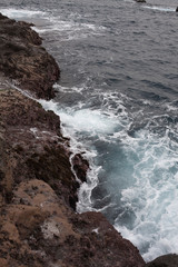 Rocky Coast and Crashing Waves