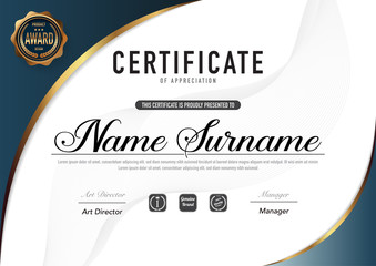 Fototapeta premium Certificate template luxury and diploma style,vector illustration.