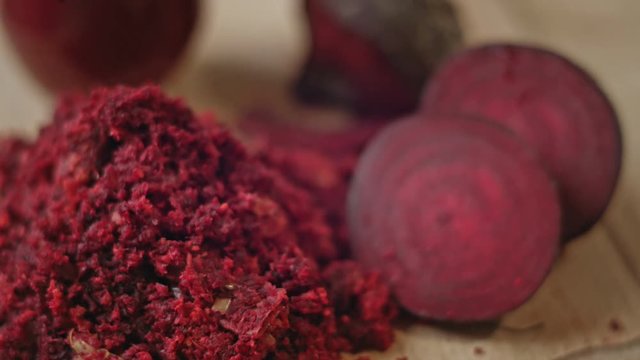 Natural squeezed beet juice. Raw food