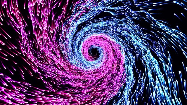 two energy flow uniting on center