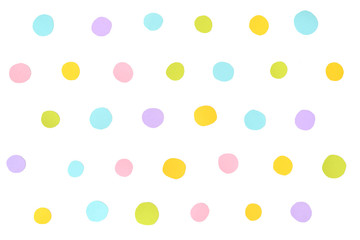 Pastel spots paper cut on white background - isolated