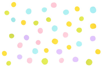 Pastel spots paper cut on white background - isolated