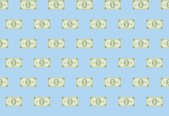 Dollar Cash Money Banknote Seamless Pattern