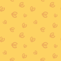 Euro Currency Seamless Money Sign Background