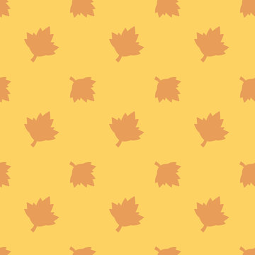 Maple Leaf Nature Seamless Silhouette Pattern