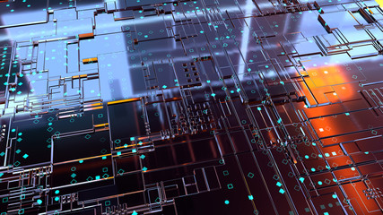 3D Abstract Background. Render