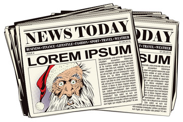 Stock illustration. Funny Santa.