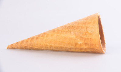 ice cream cornet on a background. Empty ice cream cornet on a background