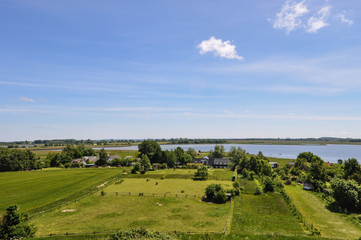 Naklejka premium Ausblick nach Middelhagen, Halbinsel Mönchgut, Rügen