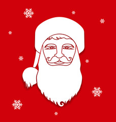 Icon head of Santa Klaus