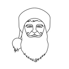 Icon head of Santa Klaus