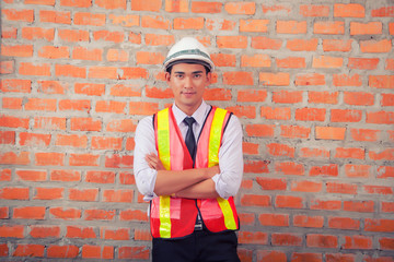 engineering man Worker in a construction site