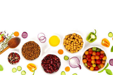 Fresh ingredients for cooking