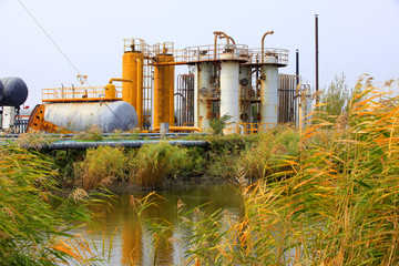 Obraz premium Oilfield equipment
