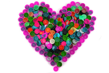 heart from color caps