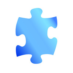 Blue puzzle on the white background.Vector illustration