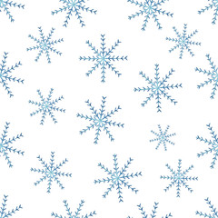 Watercolor winter seamless pattern. Pattern with winter stars. Perfect for you postcard design,invitations,projects,wedding card,poster, packaging.