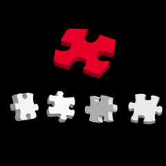3d Illustration: Puzzle