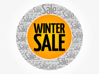 WINTER SALE words cloud, business concept background