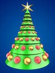 3d light green Christmas tree