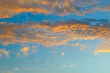 sunrise and cloudy sky