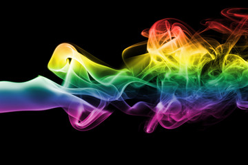Colorful rainbow smoke 