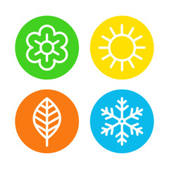 Four seasons logo set