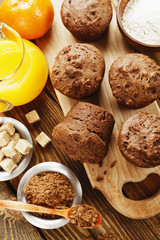 Chocolate-orange muffins