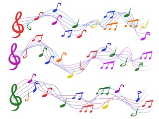 colorful musical notes