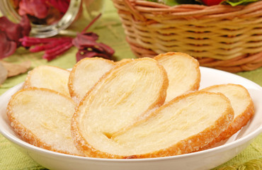 Multi-layer biscuit on the table        
