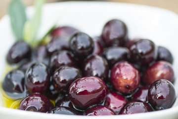 Olives in plate