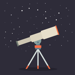 Fototapeta premium Teleskop, wyposażenie astronomów do obserwacji