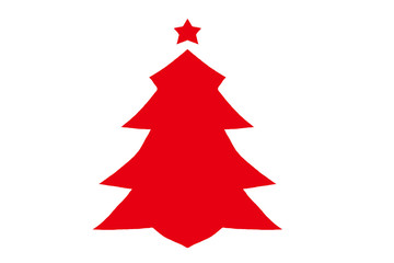 Obraz premium 赤一色のクリスマスツリー
