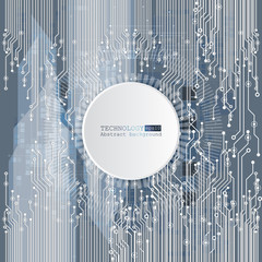 Vector circuit board illustration. Abstract technology