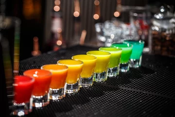 Tableaux ronds sur plexiglas Alcool Hard alcoholic shots