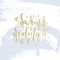 seasons greetings hand lettering holiday poster