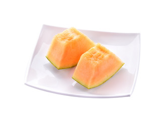 Naklejka na ściany i meble Melon on a white background