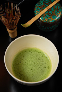 Japanese tea ceremony , Cup of Japanese green tea