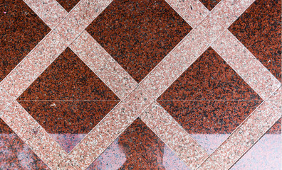Fototapeta na wymiar Marble or granite floor slabs for outside pavement flooring.