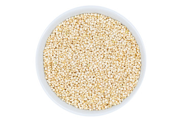 Quinoa Superfood von oben isoliert freigestellt Freisteller