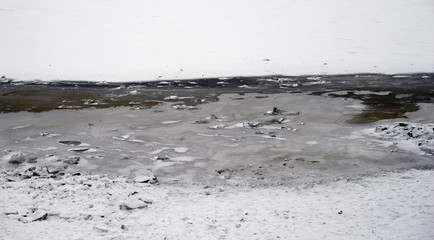 Ice winter background.