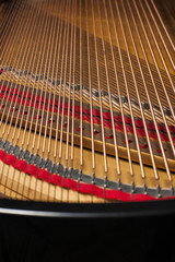 grand piano closeup at the hotel in seoul, korea.