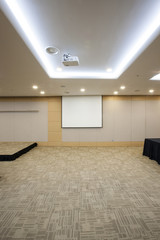 hotel meeting room with screen in seoul, korea.