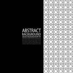 Abstract geometric background black from circles for screen saver, banner ...
