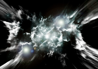 galaxy in a free space