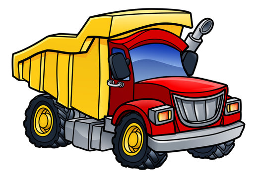 recommend clip art: Dump Truck Tipper Cartoon
