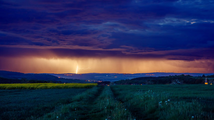 Lightning Strike at Night