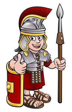 Cartoon Character Roman Soldier 