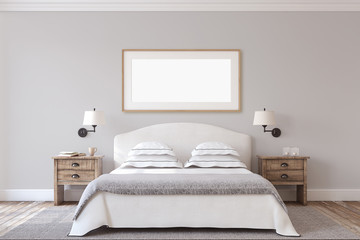 Bedroom interior. 3d render.